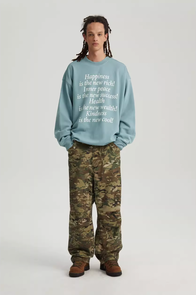 Wassup House Slogan Printing Sweatshirt