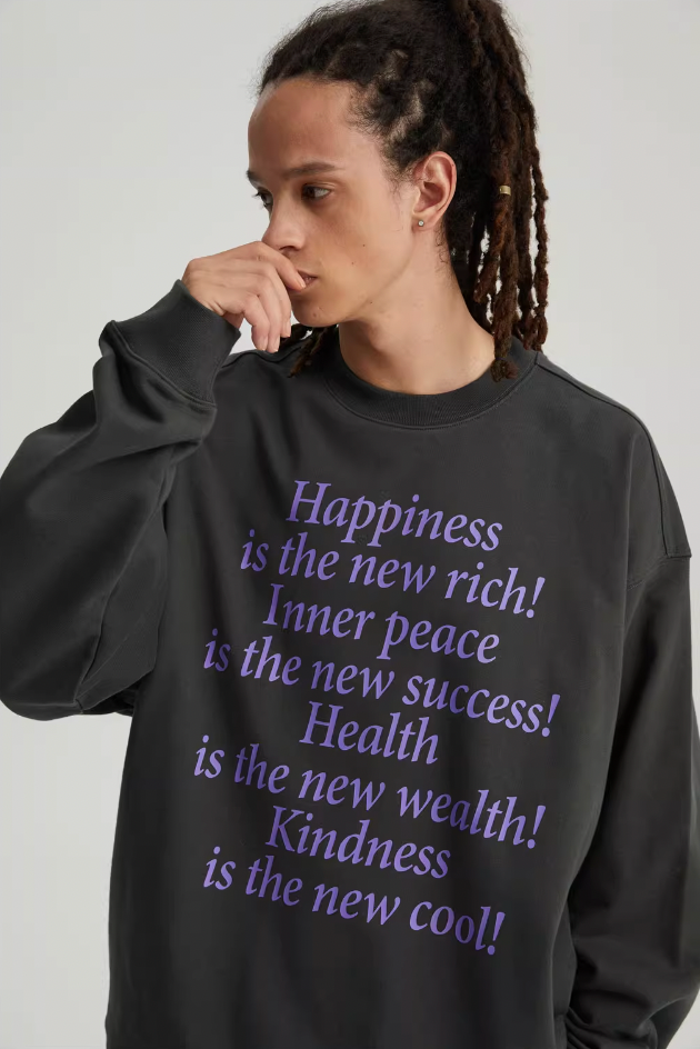 Wassup House Slogan Printing Sweatshirt