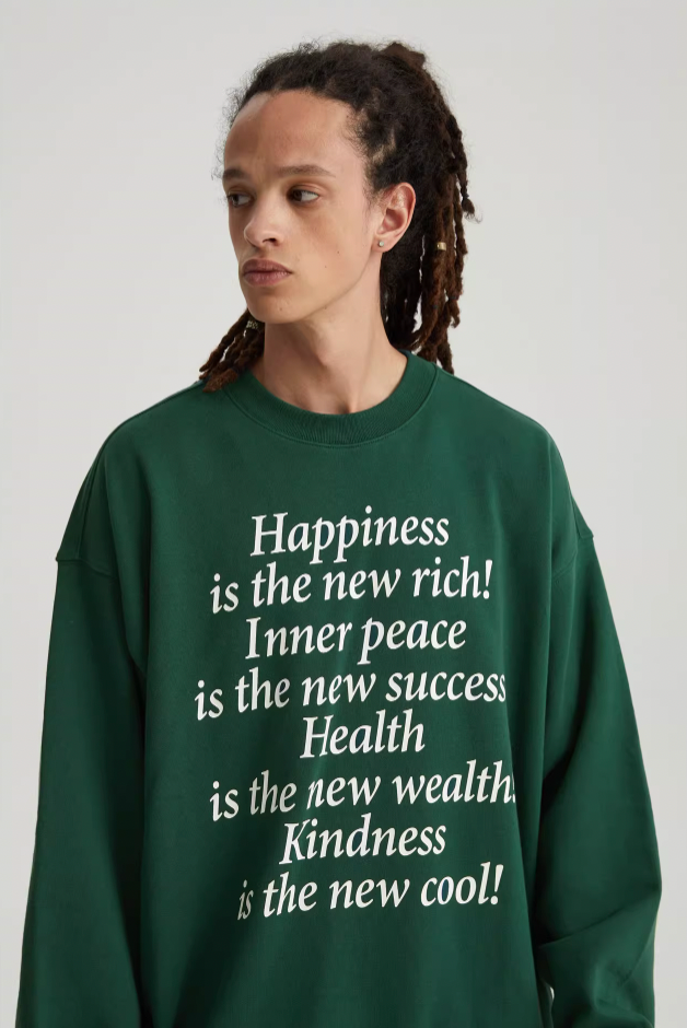 Wassup House Slogan Printing Sweatshirt
