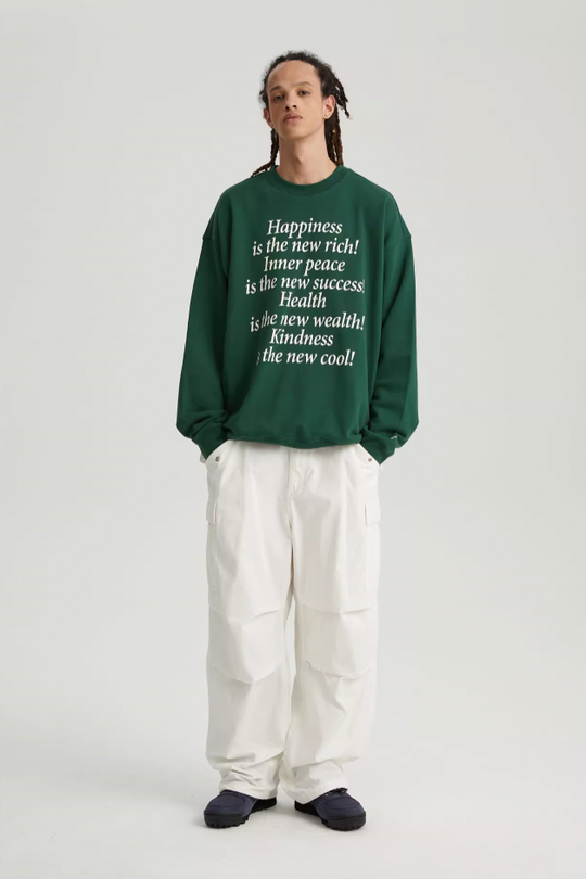 Wassup House Slogan Printing Sweatshirt