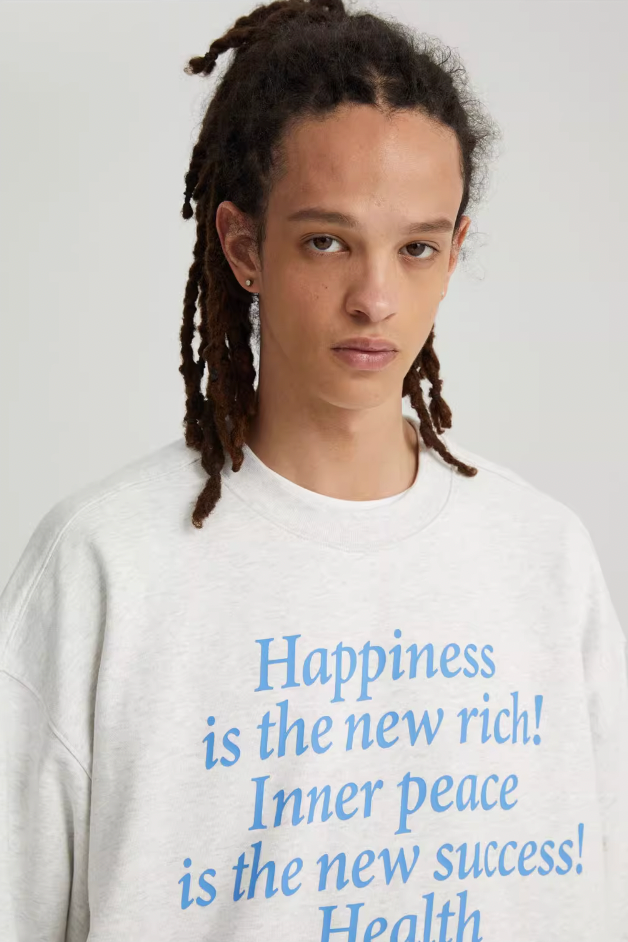 Wassup House Slogan Printing Sweatshirt