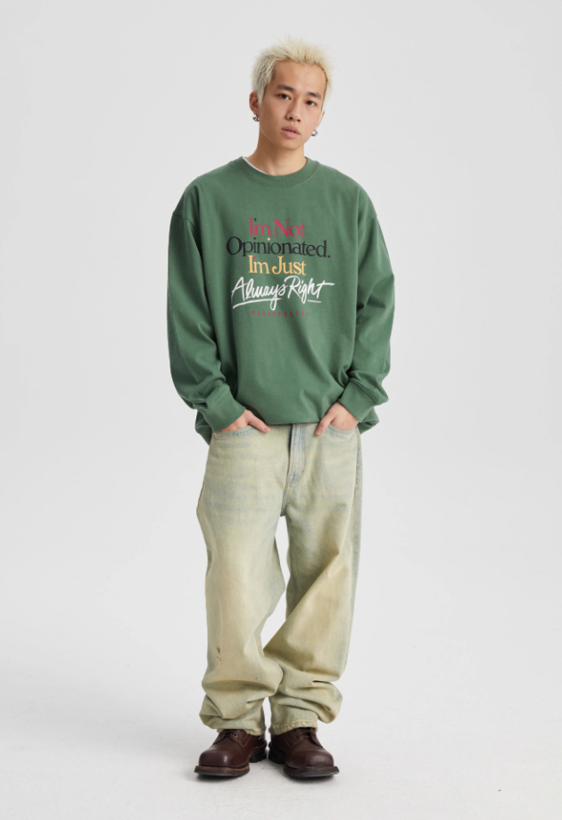 Wassup House Slogan Graffiti Print Sweatshirt