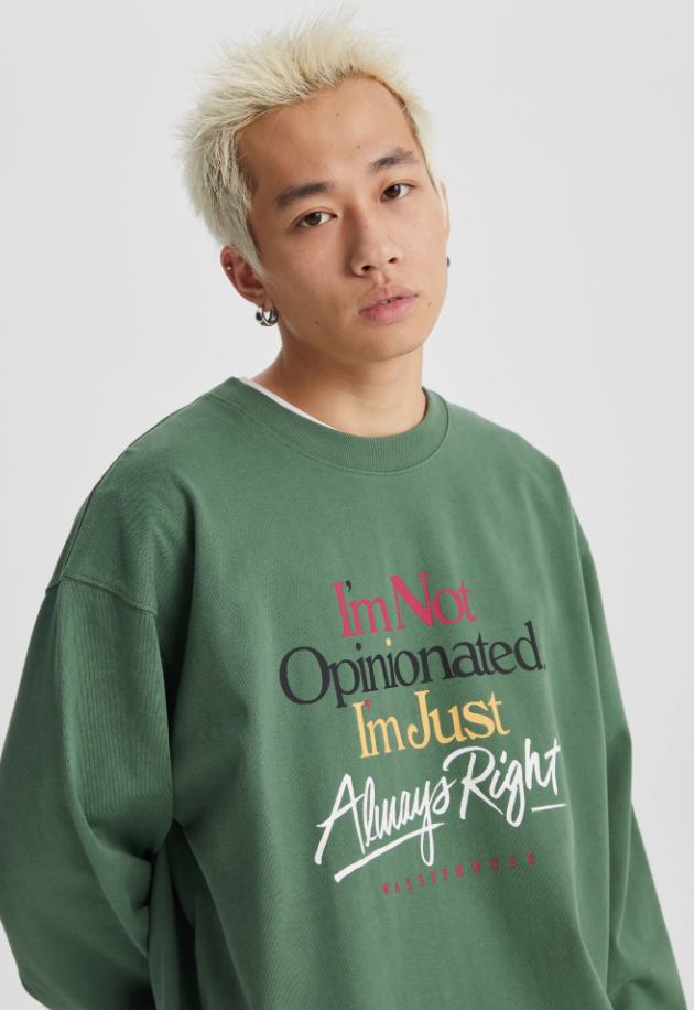 Wassup House Slogan Graffiti Print Sweatshirt