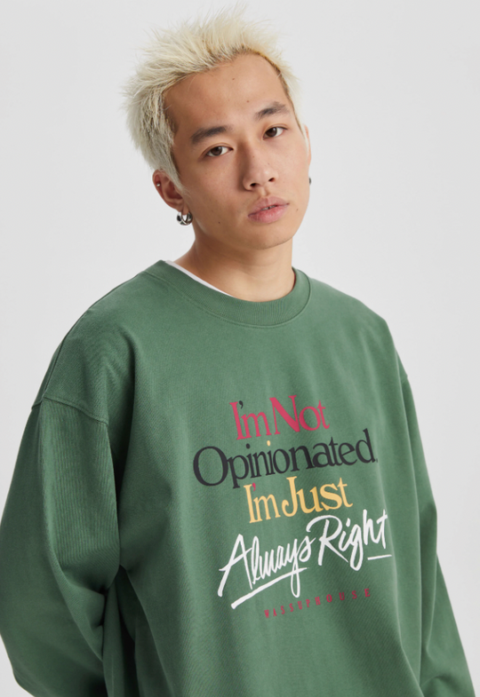 Wassup House Slogan Graffiti Print Sweatshirt