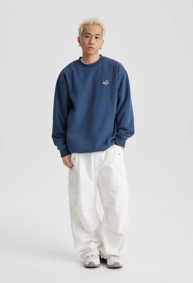 Wassup House Crab Graffiti Word Foam Printing Sweatshirt