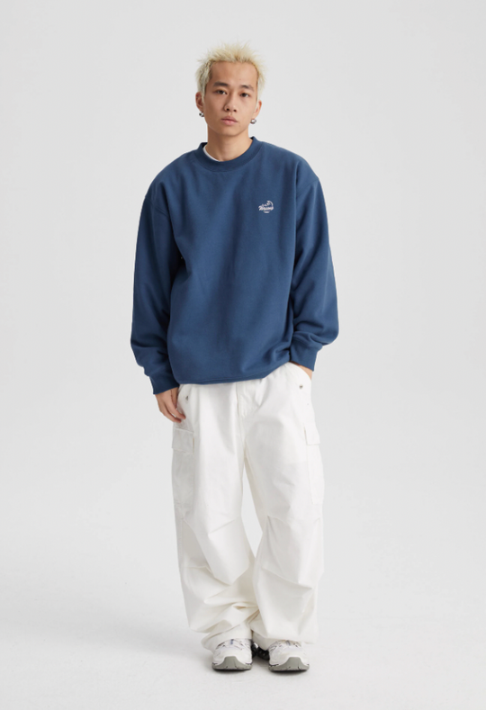 Wassup House Crab Graffiti Word Foam Printing Sweatshirt