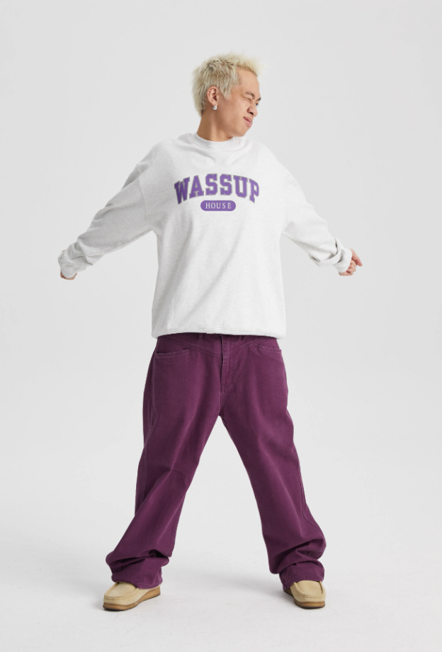 Wassup House School Logo Print Sweatshirt