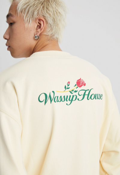Wassup House Rose Printed Sweatshirt