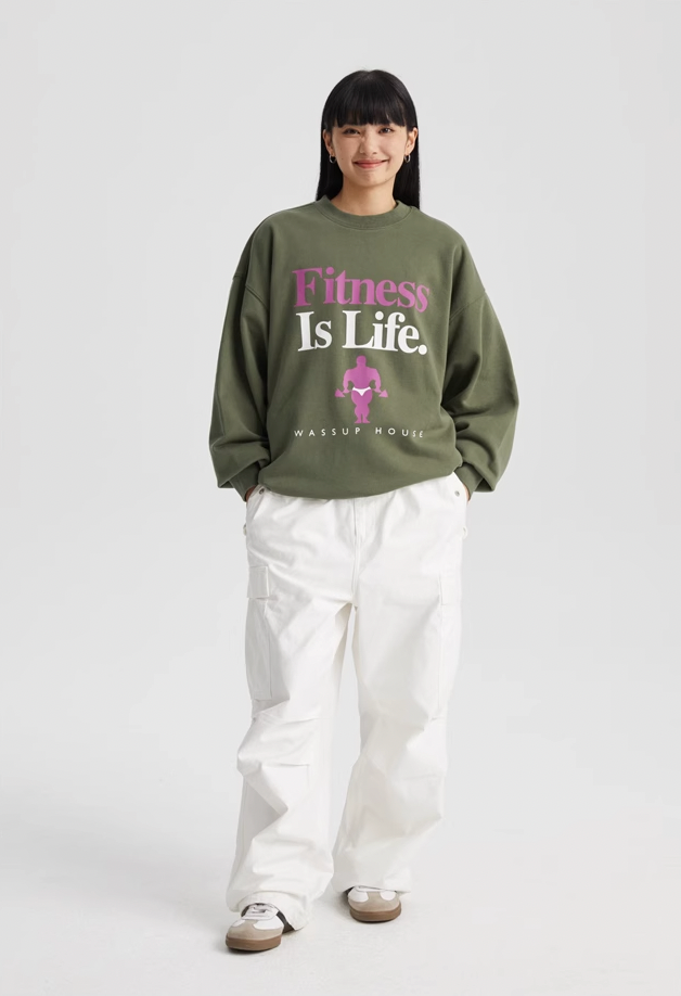Wassup House LIFE Printed Sweatshirt