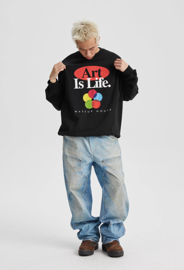 Wassup House LIFE Printed Sweatshirt
