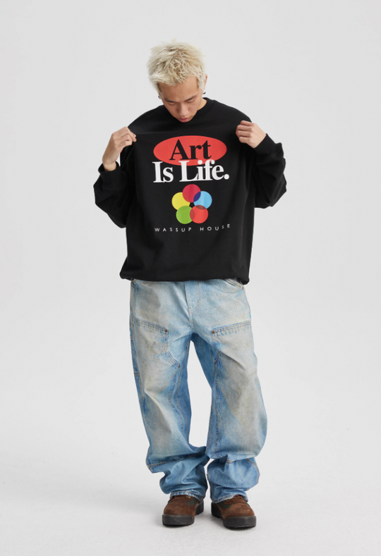 Wassup House LIFE Printed Sweatshirt
