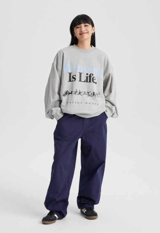 Wassup House LIFE Printed Sweatshirt