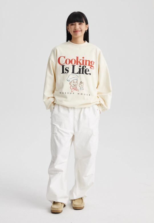 Wassup House LIFE Printed Sweatshirt