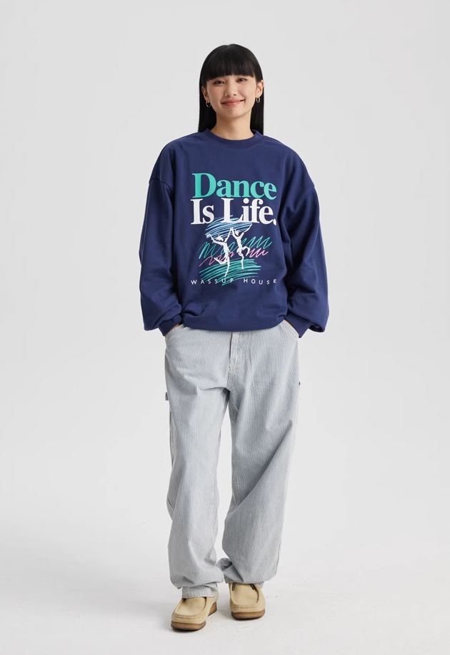 Wassup House LIFE Printed Sweatshirt
