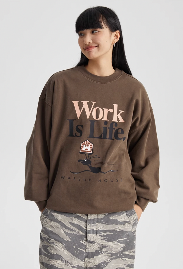Wassup House LIFE Printed Sweatshirt