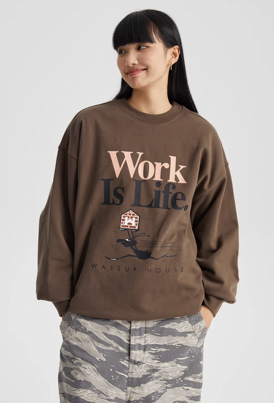 Wassup House LIFE Printed Sweatshirt