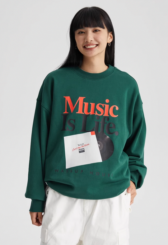Wassup House LIFE Printed Sweatshirt
