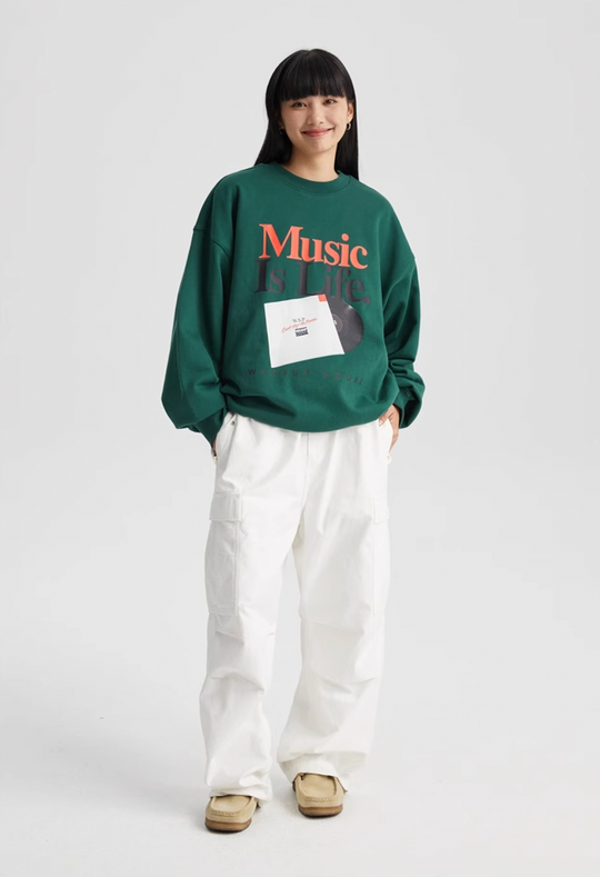 Wassup House LIFE Printed Sweatshirt