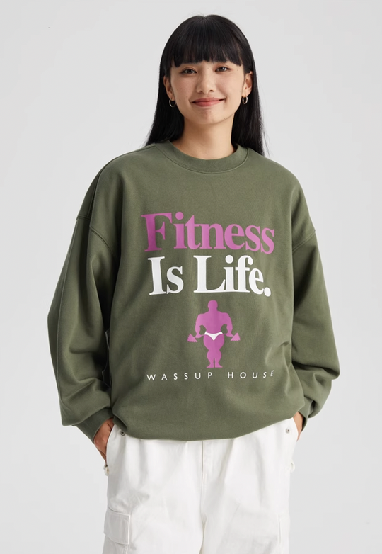 Wassup House LIFE Printed Sweatshirt