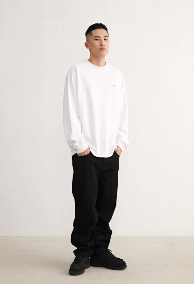 Wassup House Basic Small Logo Long Sleeved Tee