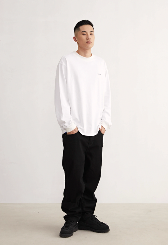 Wassup House Basic Small Logo Long Sleeved Tee