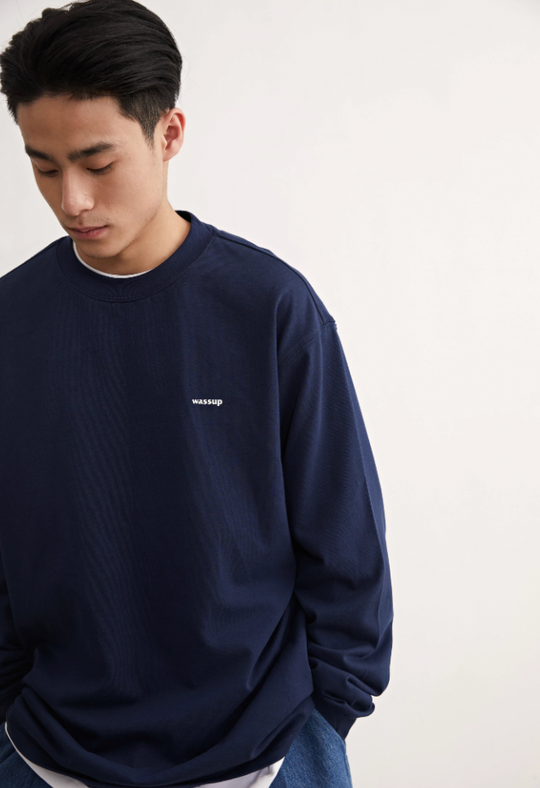 Wassup House Basic Small Logo Long Sleeved Tee