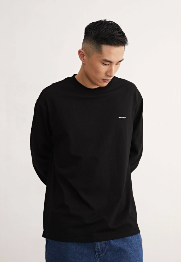 Wassup House Basic Small Logo Long Sleeved Tee