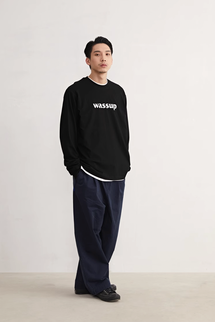 Wassup House Basic Logo printed Long Sleeved Tee