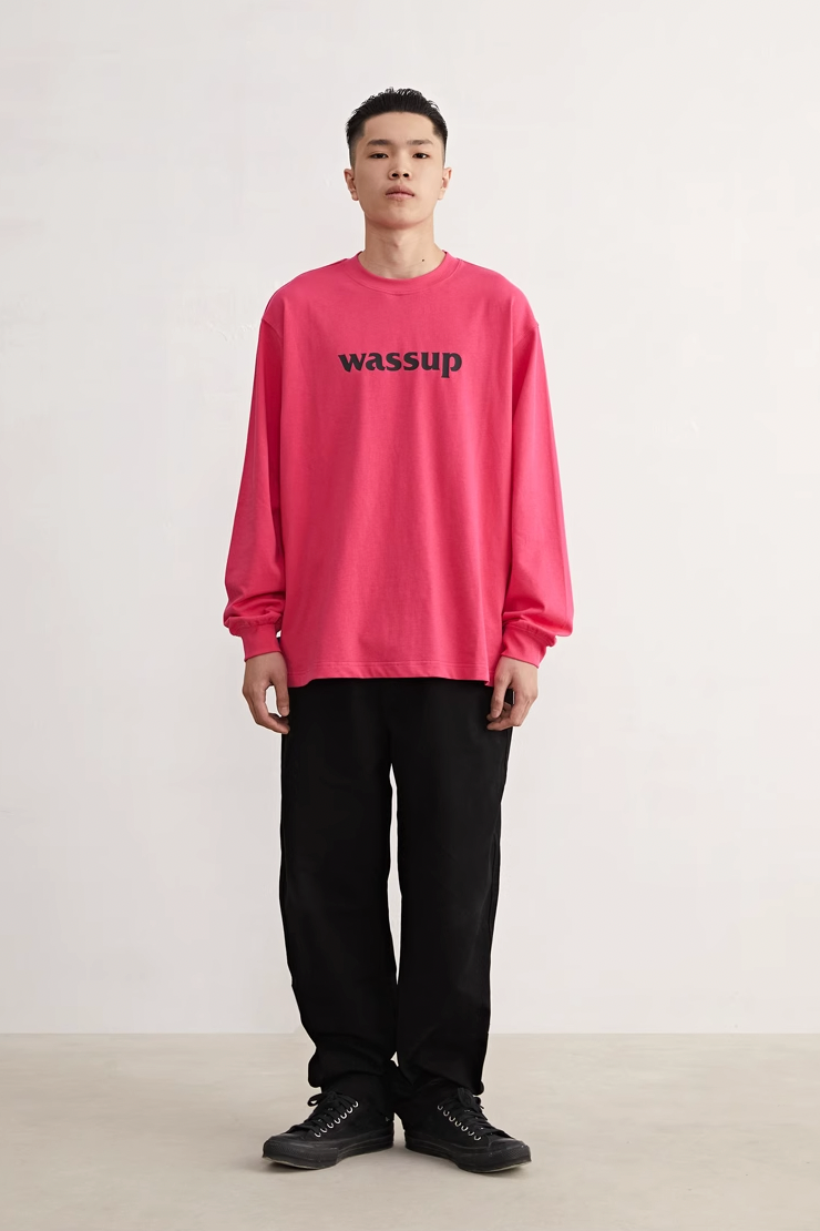 Wassup House Basic Logo printed Long Sleeved Tee