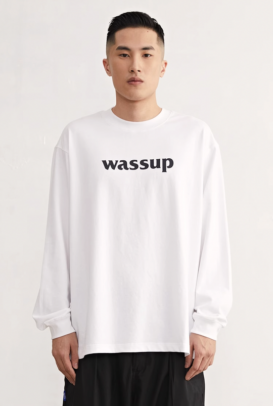 Wassup House Basic Logo printed Long Sleeved Tee