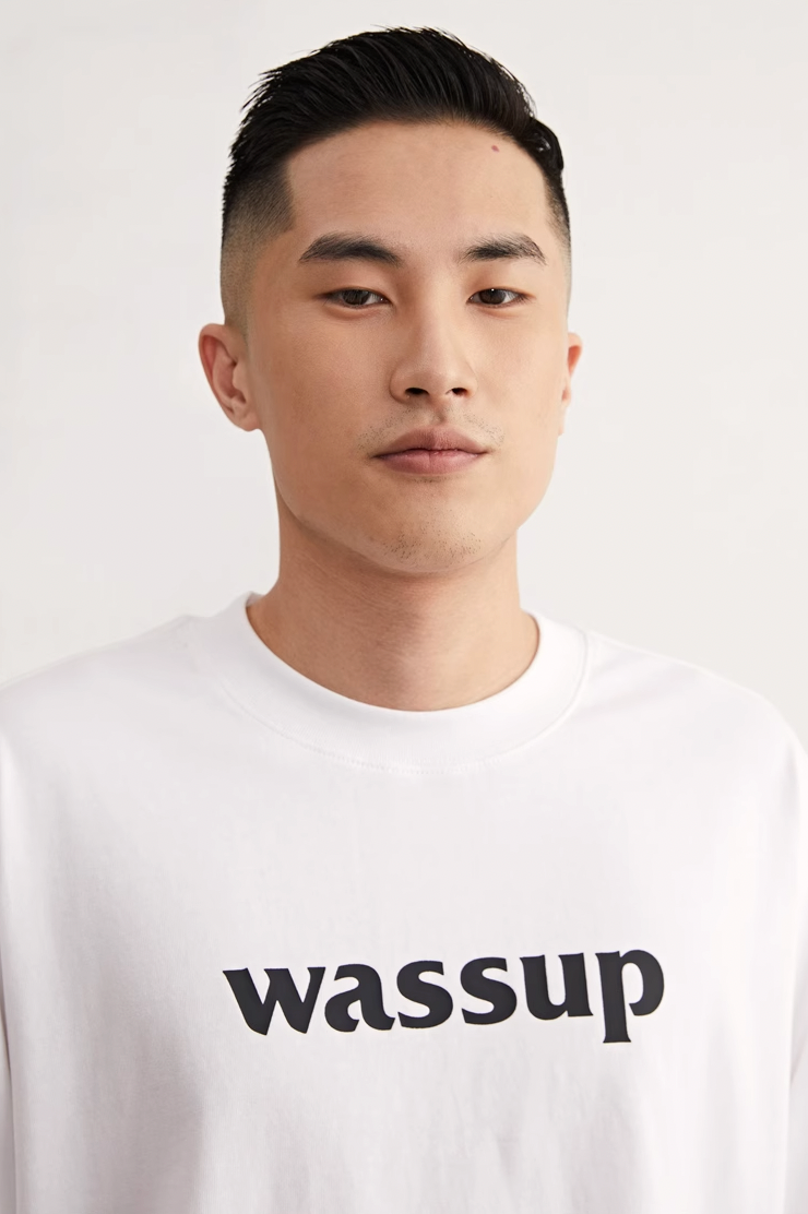 Wassup House Basic Logo printed Long Sleeved Tee