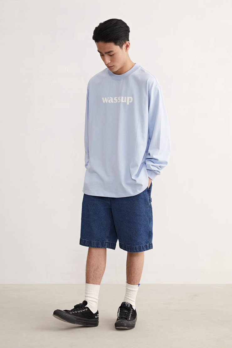 Wassup House Basic Logo printed Long Sleeved Tee