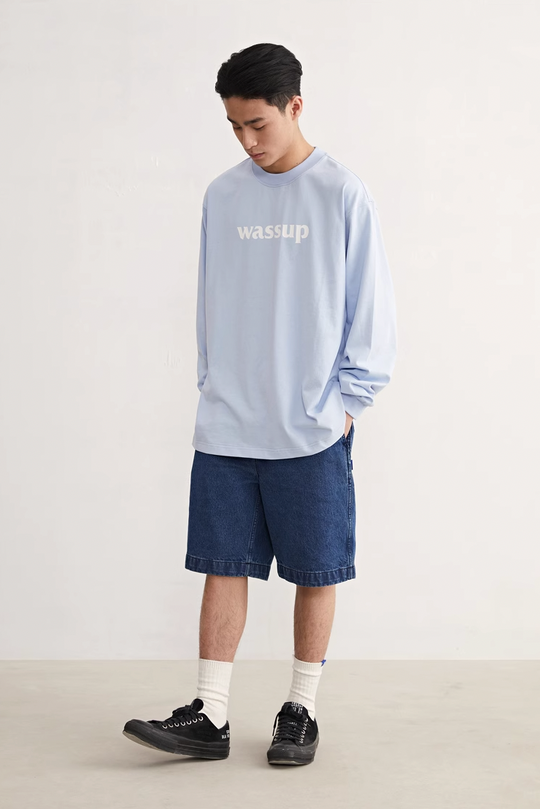 Wassup House Basic Logo printed Long Sleeved Tee