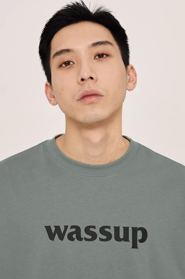 Wassup House Basic Logo printed Long Sleeved Tee