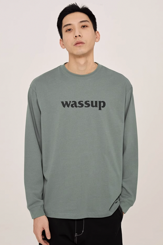Wassup House Basic Logo printed Long Sleeved Tee