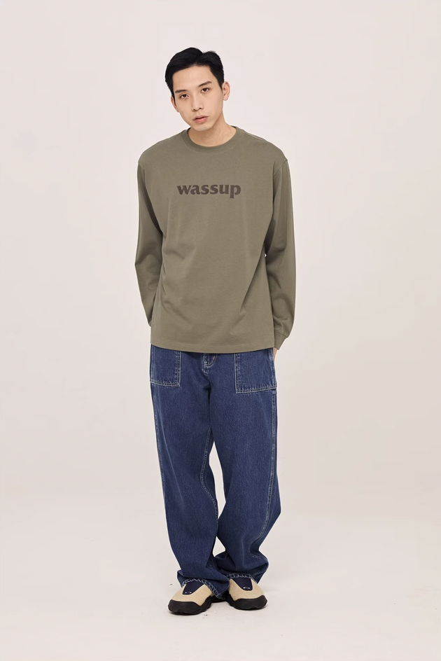 Wassup House Basic Logo printed Long Sleeved Tee