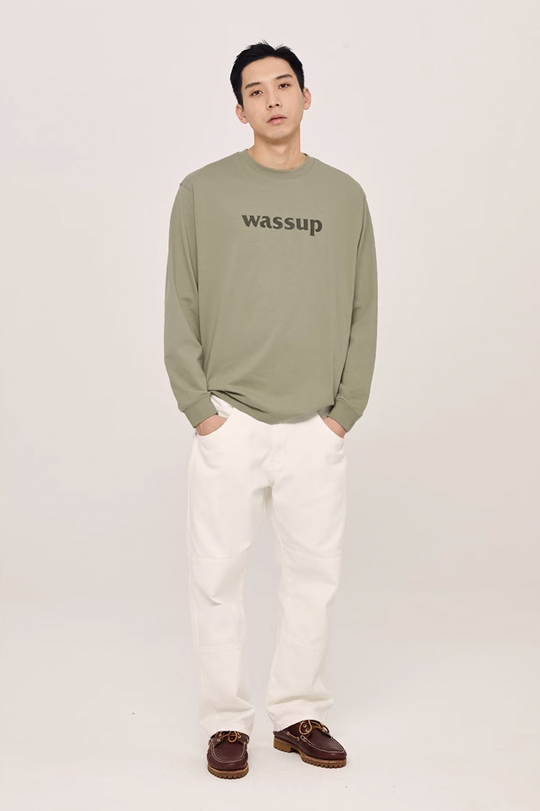Wassup House Basic Logo printed Long Sleeved Tee