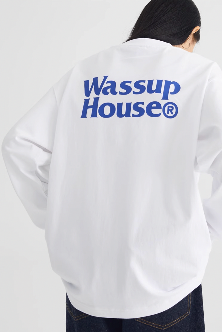 Wassup House Welcome Logo Long Sleeved Tee