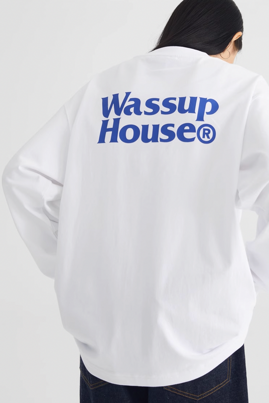 Wassup House Welcome Logo Long Sleeved Tee