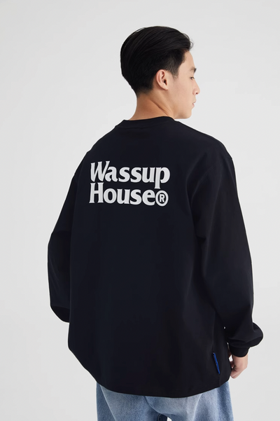 Wassup House Welcome Logo Long Sleeved Tee