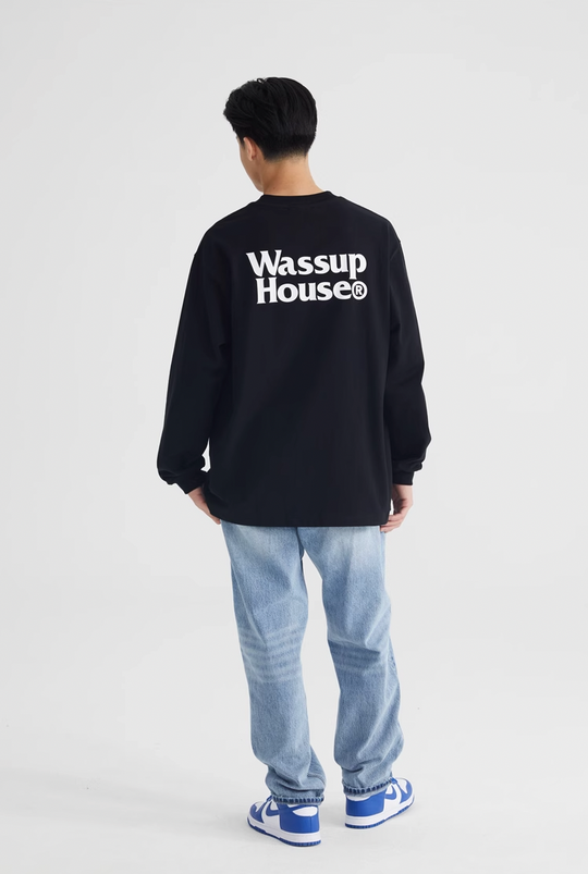Wassup House Welcome Logo Long Sleeved Tee
