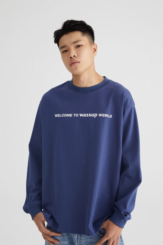 Wassup House Welcome Logo Long Sleeved Tee