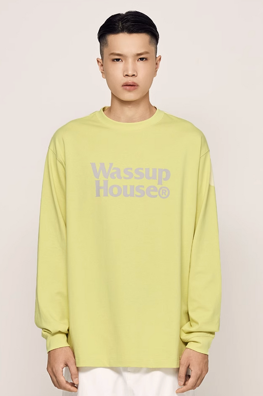 Wassup House Double Line Logo Long Sleeved Tee