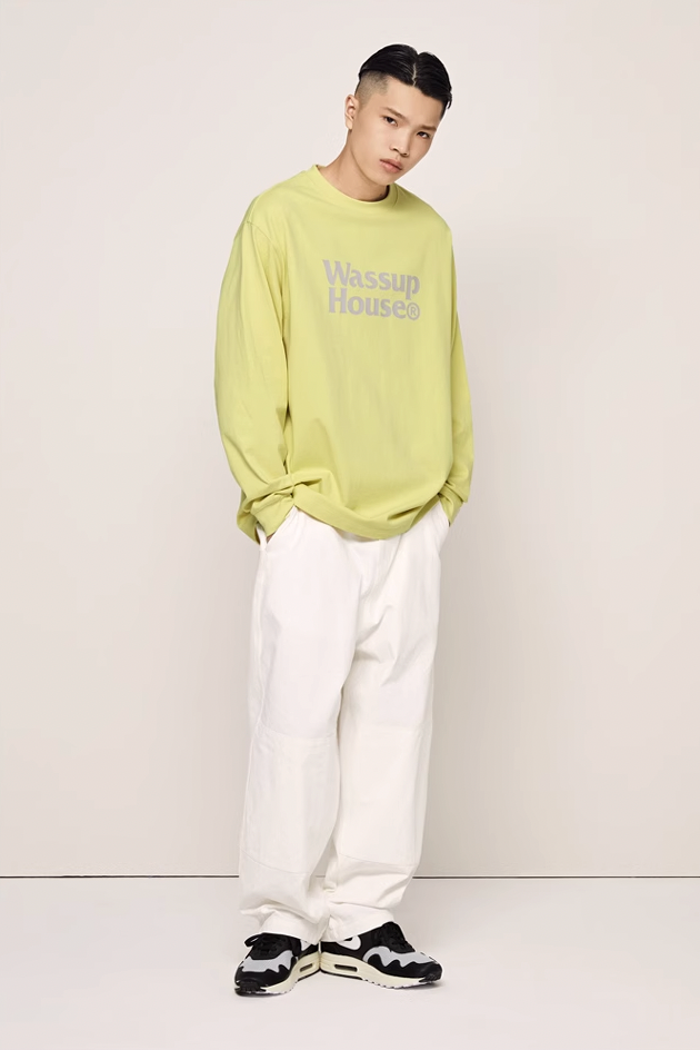 Wassup House Double Line Logo Long Sleeved Tee