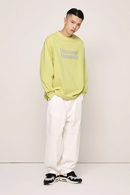 Wassup House Double Line Logo Long Sleeved Tee