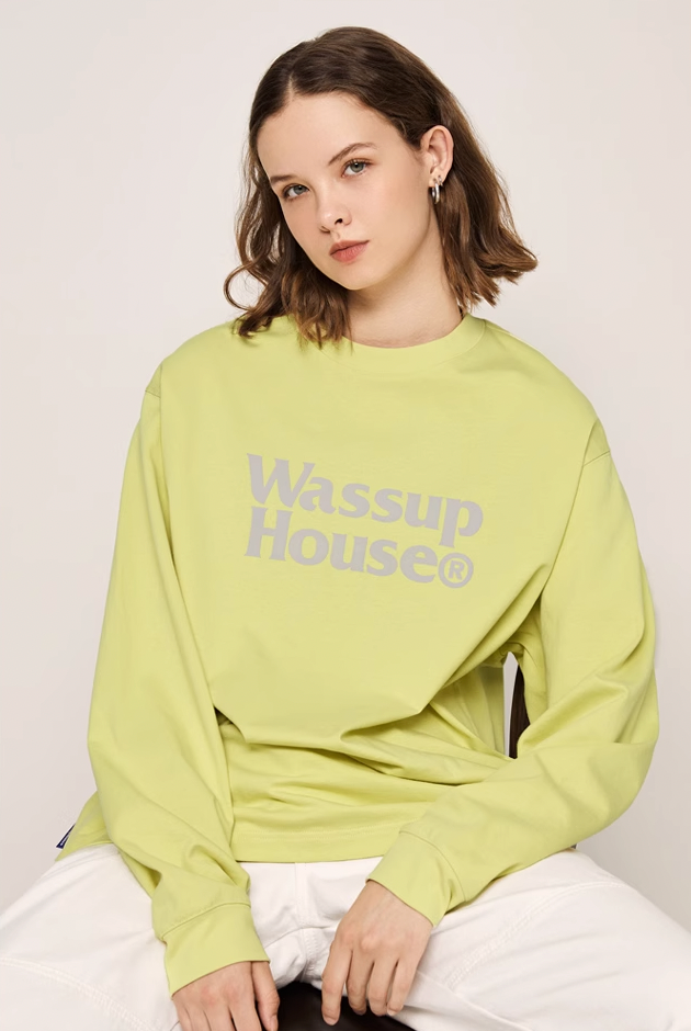 Wassup House Double Line Logo Long Sleeved Tee