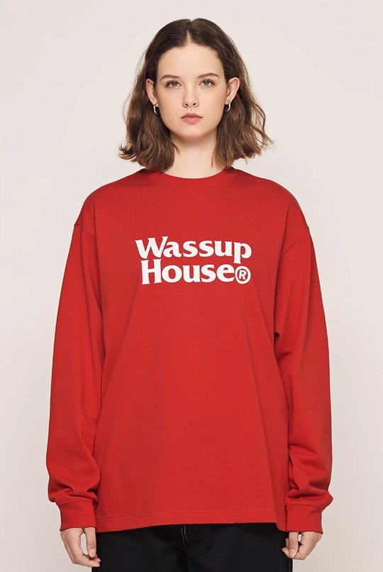 Wassup House Double Line Logo Long Sleeved Tee