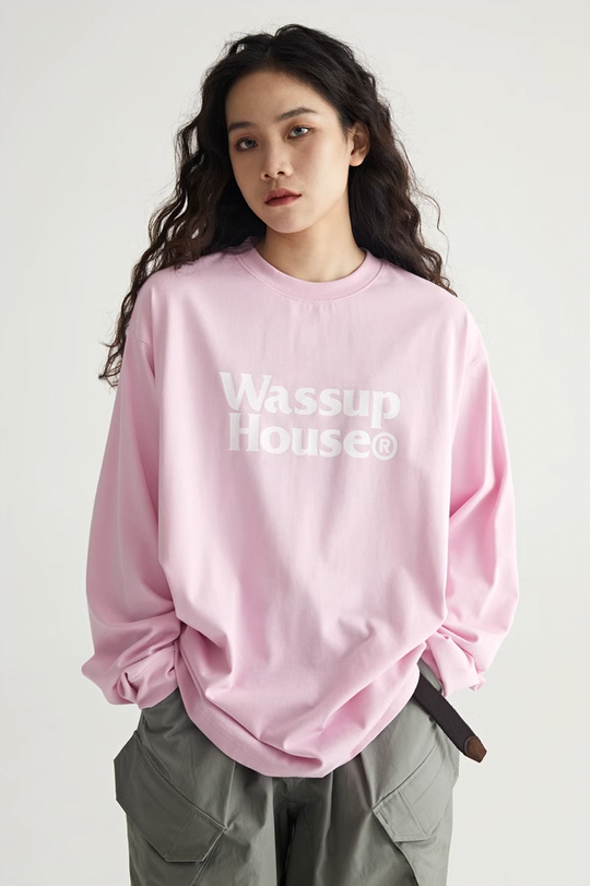 Wassup House Double Line Logo Long Sleeved Tee