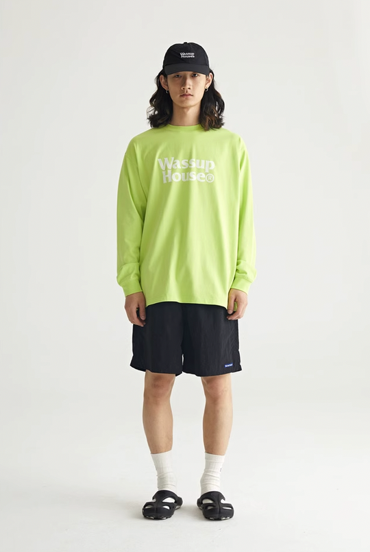 Wassup House Double Line Logo Long Sleeved Tee