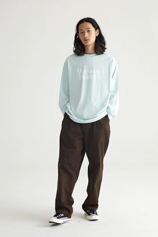 Wassup House Double Line Logo Long Sleeved Tee